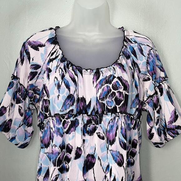 Axcess Size Large Pastel Mesh Babydoll Top Romantic Y2K Feminine Fairy Coquette - Picture 1 of 10